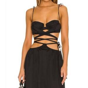 NEW FOR LOVE & LEMONS marley bra top in black
